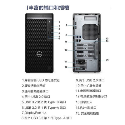 3.0GHz Processador Frequência Principal Dells Optiplex 5000MT Tower Desktop Computer para particulares