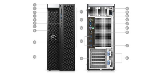 Dell Precision 5820 Tower WorkStation Xeon W-2245/16G/2TB/T400 T5820 Max Usuários 30 Usuários