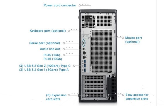 16G DDR5 4800MHz Memória/RAM Dell Precision T5860 Workstation Tower W3-2423 256G 750W