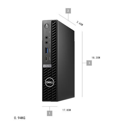 Compacto Dell Optiplex 7000 i7 i5 12a geração Micro Mini PC 8GB DDR4 RAM 256GB Case Tower
