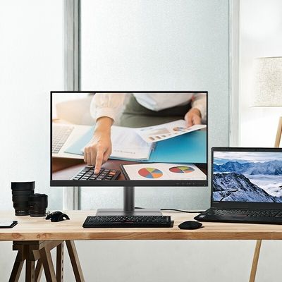 High Definition Lenovo ThinkCentre L24e-30 23.8 &quot;Monitor perfeito para necessidades de negócios